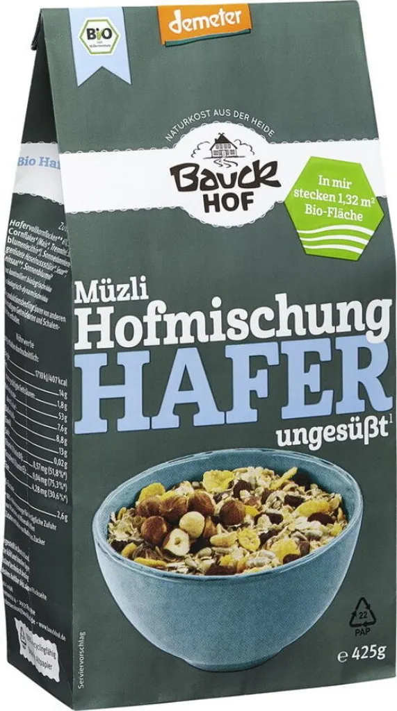 Bauckhof Hafer Müsli Hofmischung Demeter glutenfrei -- 425g