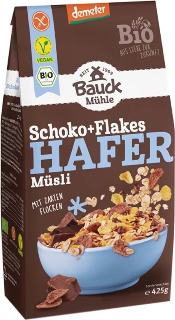Bauckhof Hafer Müsli Schoko+Flakes Demeter -- 425g