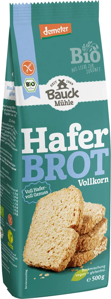 Bauckhof Oat Bread Whole Grain Gluten-Free Demeter -- 500g