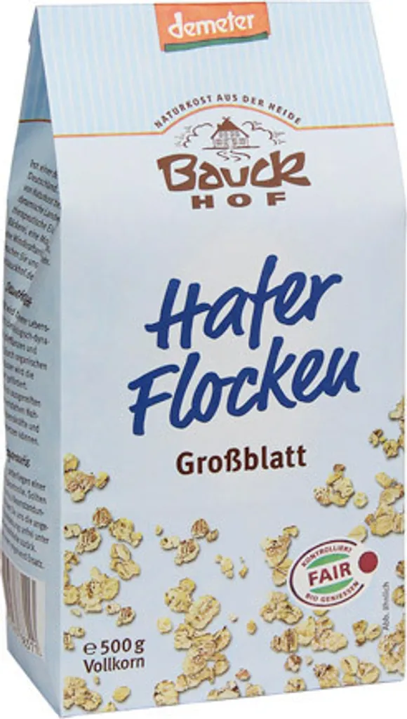 Bauckhof Haferflocken Großblatt Demeter -- 500g