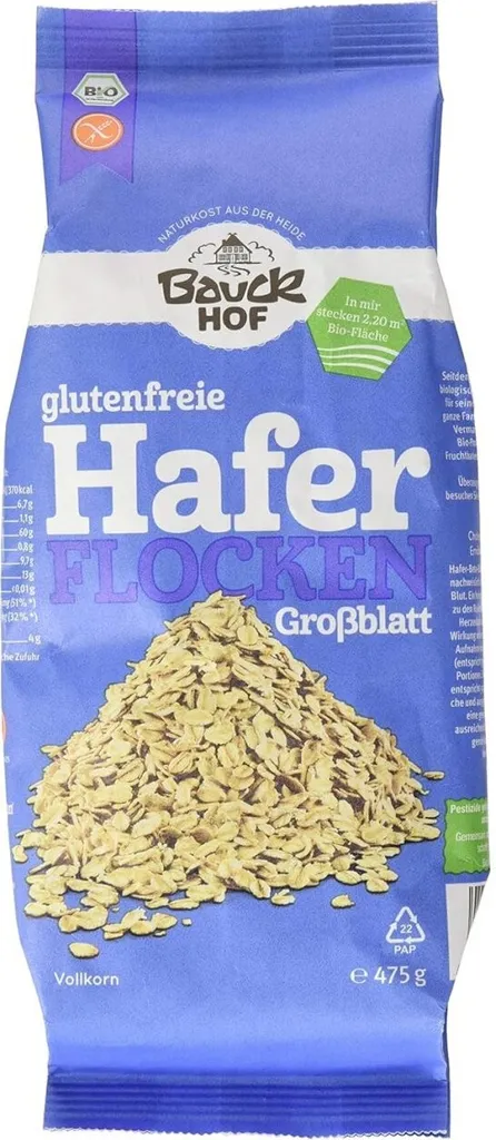 Bauckhof Haferflocken Großblatt glutenfrei(3x475g)