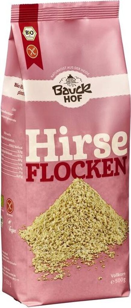 Bauckhof Hirseflocken glutenfrei-- 500g x 6  - 6er Pack VPE