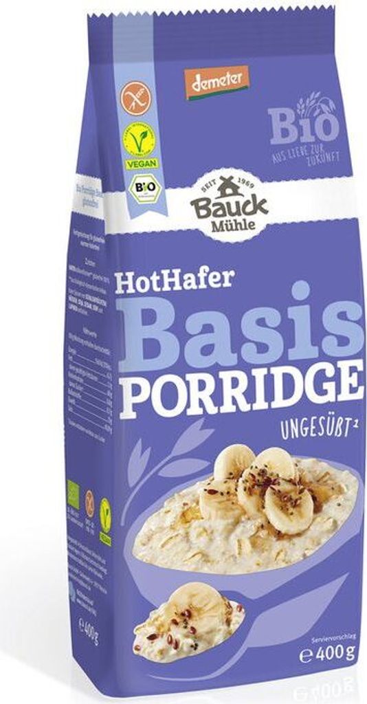 Bauckhof Hot Hafer Basis glutenfrei Demeter -- 400g x 6  - 6er Pack VPE