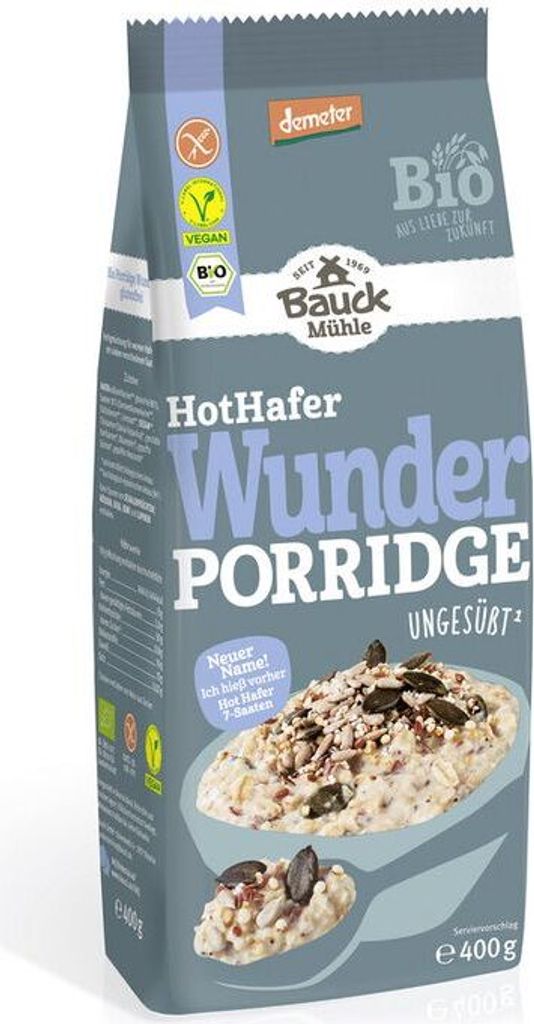 Bauckhof Hot Hafer Wunder Porridge -- 400g x 6  - 6er Pack VPE