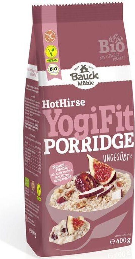 Bauckhof Hot Hirse Yogi Fit Porridge -- 400g x 6  - 6er Pack VPE