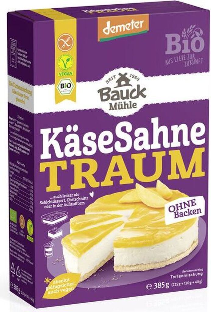 Bauckhof Cheese Cream Dream Demeter -- 385g x 6 - 6-pack VPE