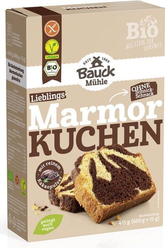 Bauckhof Marble Cake gluten-free-- 415g x 6 - 6-pack