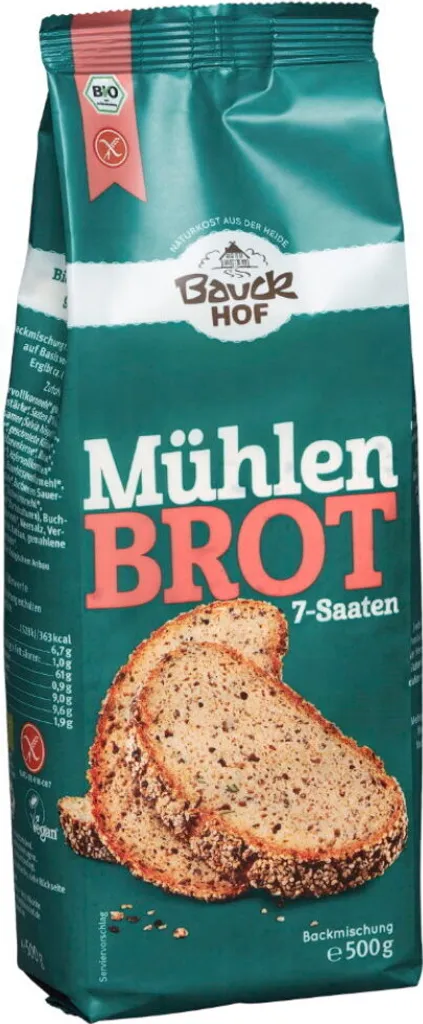 Bauckhof - Mill Bread 7-Seeds Gluten-Free - 500g
