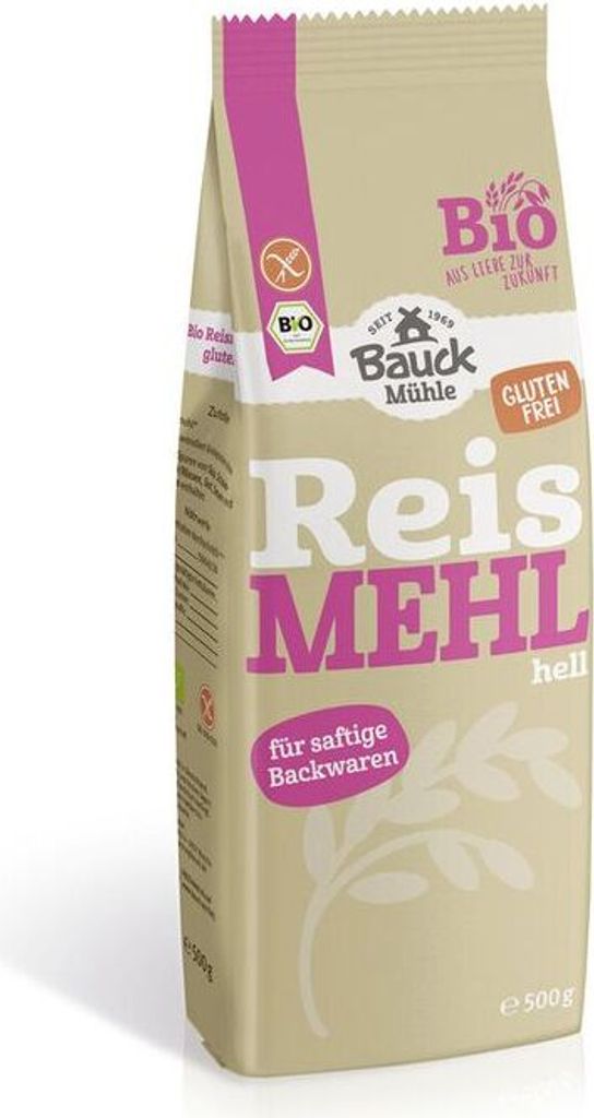 Bauckhof Reismehl hell glutenfrei-- 500g x 6  - 6er Pack VPE