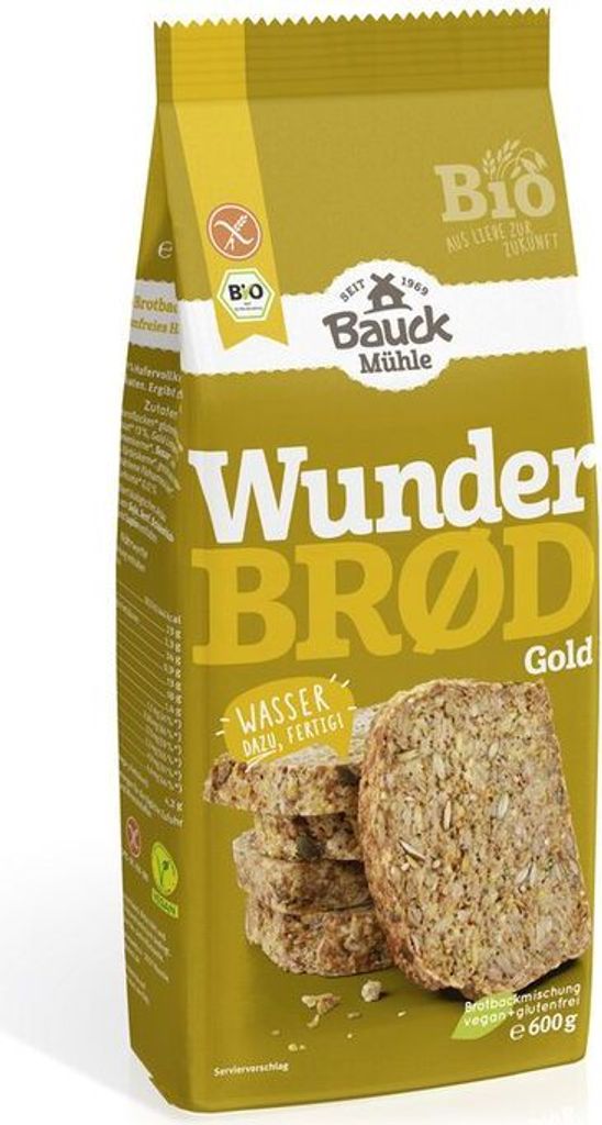 Bauckhof Wunderbrød Gold glutenfrei -- 600g x 6  - 6er Pack VPE
