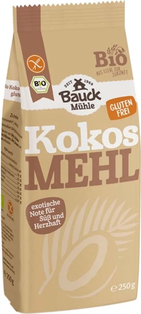 Bauckhof Coconut Flour, Coconut Flour, 250 g, White, CE, 355 kcal, 1475 kJ