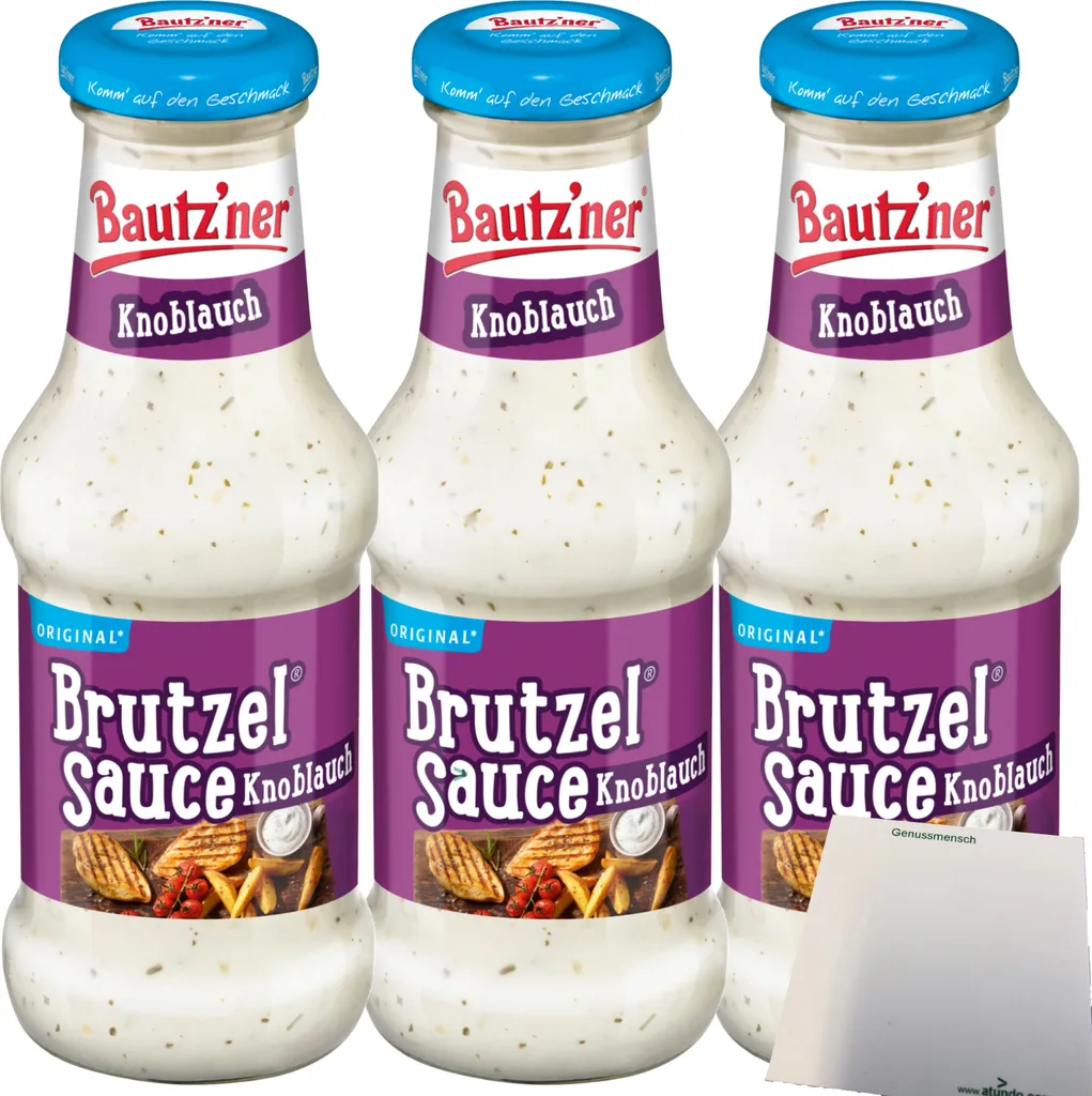 Bautzner Brutzel Sauce Garlic 3-pack (3x250ml bottle) + usy Block