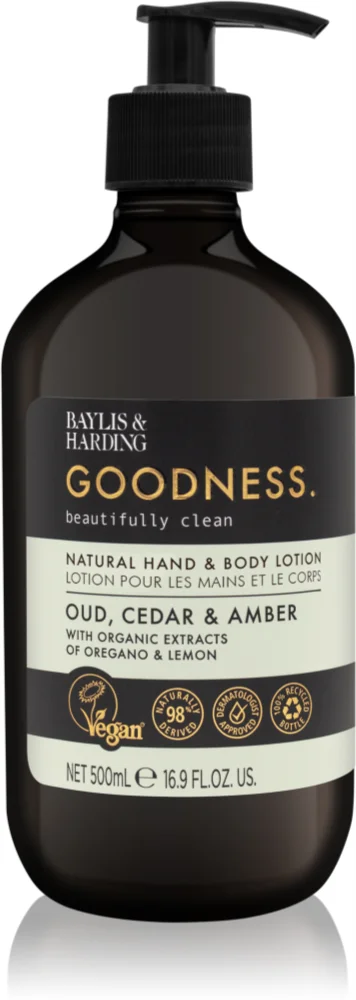 Baylis & Harding Goodness Oud, Cedar & Amber gentle body milk