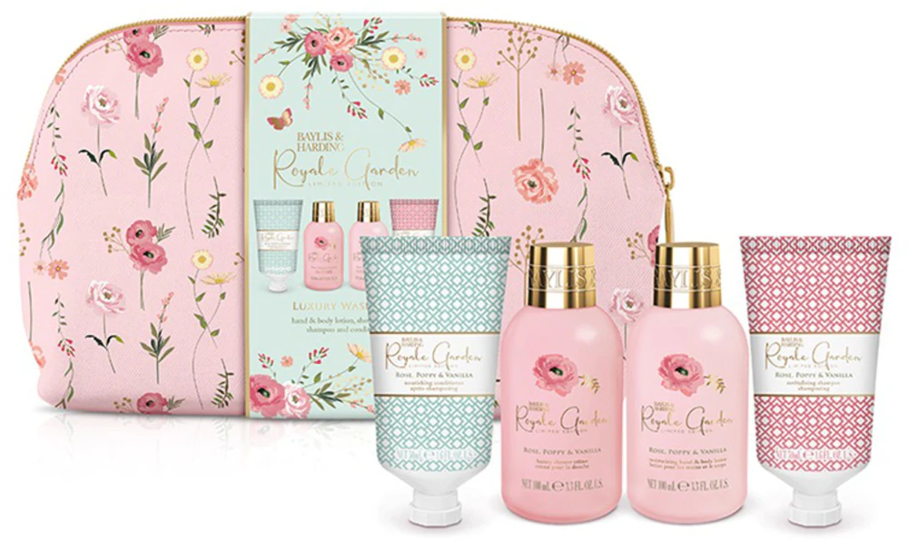 Baylis & Harding Royale Garden Rose, Poppy & Vanilla Gift Set For Body and Hair