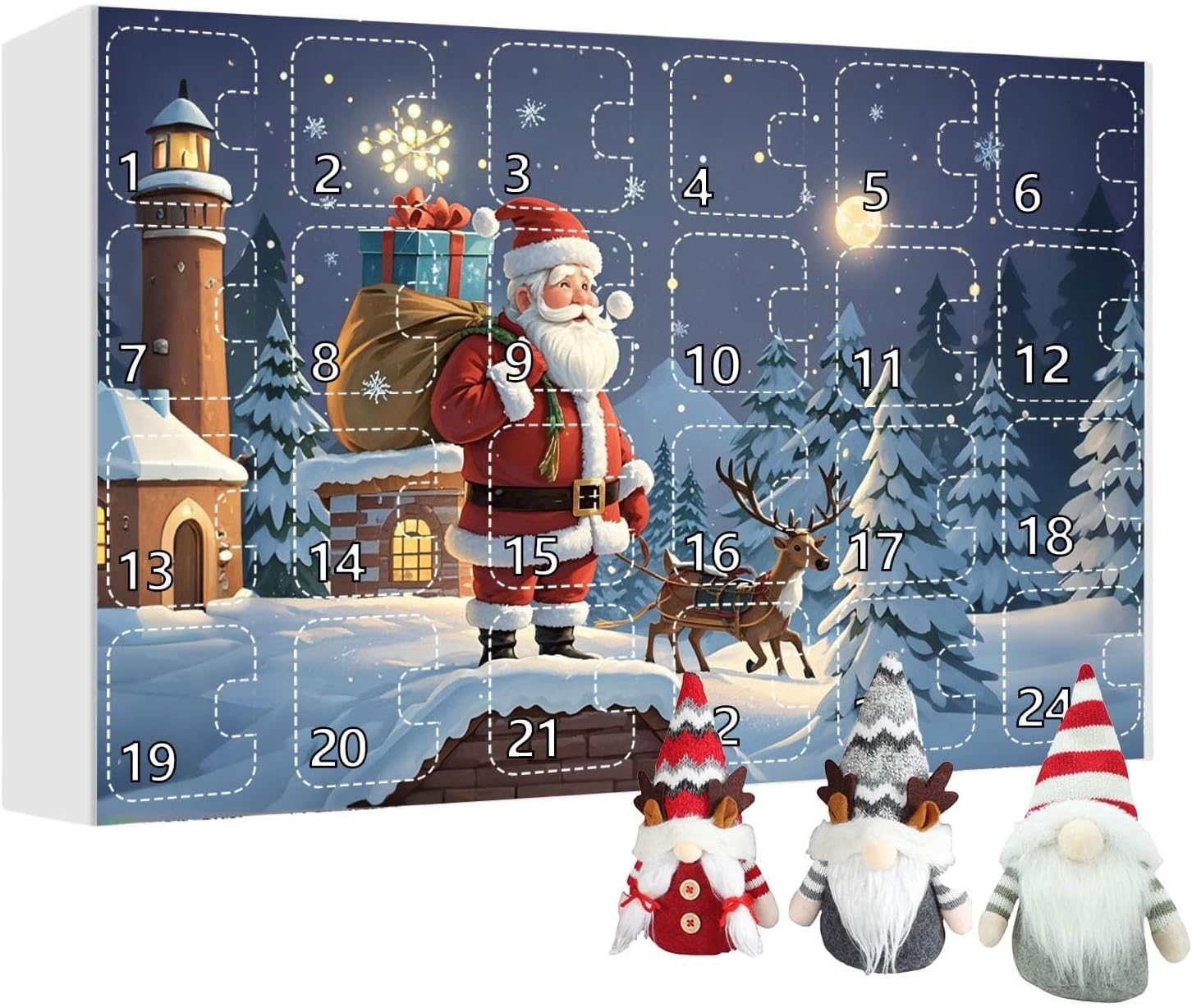 Advent Calendar Gnome Advent Calendar 2024, Christmas Gnome Advent Calendar, Christmas Calendar 2024, Gnome Doll 24 Days Countdown Calendar for Children and Adults