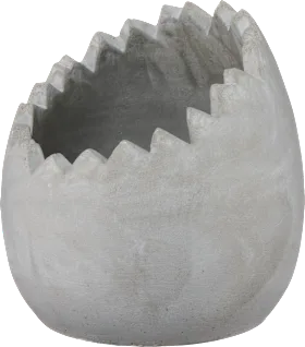 Concrete plant pot, eggshell, gray, 1 pc