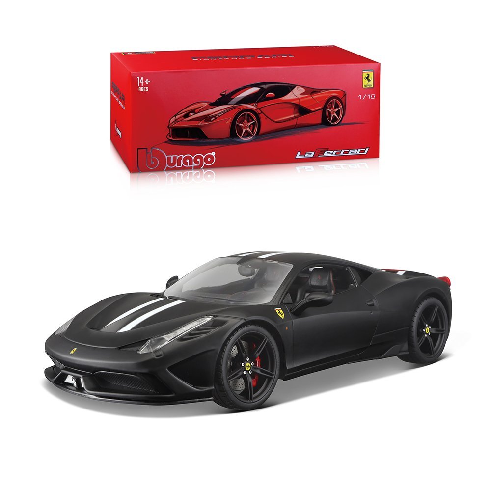 Bburago 1: 18 15616903BK Signature Series Ferrari 458 Speciale Car, Black