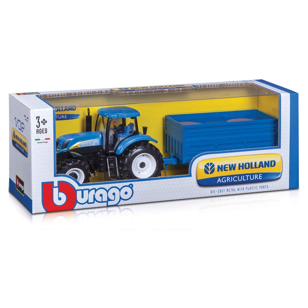 Bburago 1: 32 Scale New Holland T7000 B18 – 44060 Set Of A Farm Tractor And