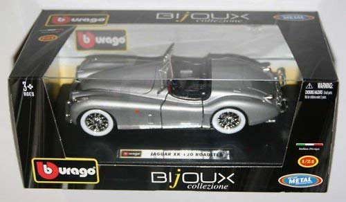 Bburago 22018S Jaguar Xk 120 Roadster Car Toy – Silver (18)