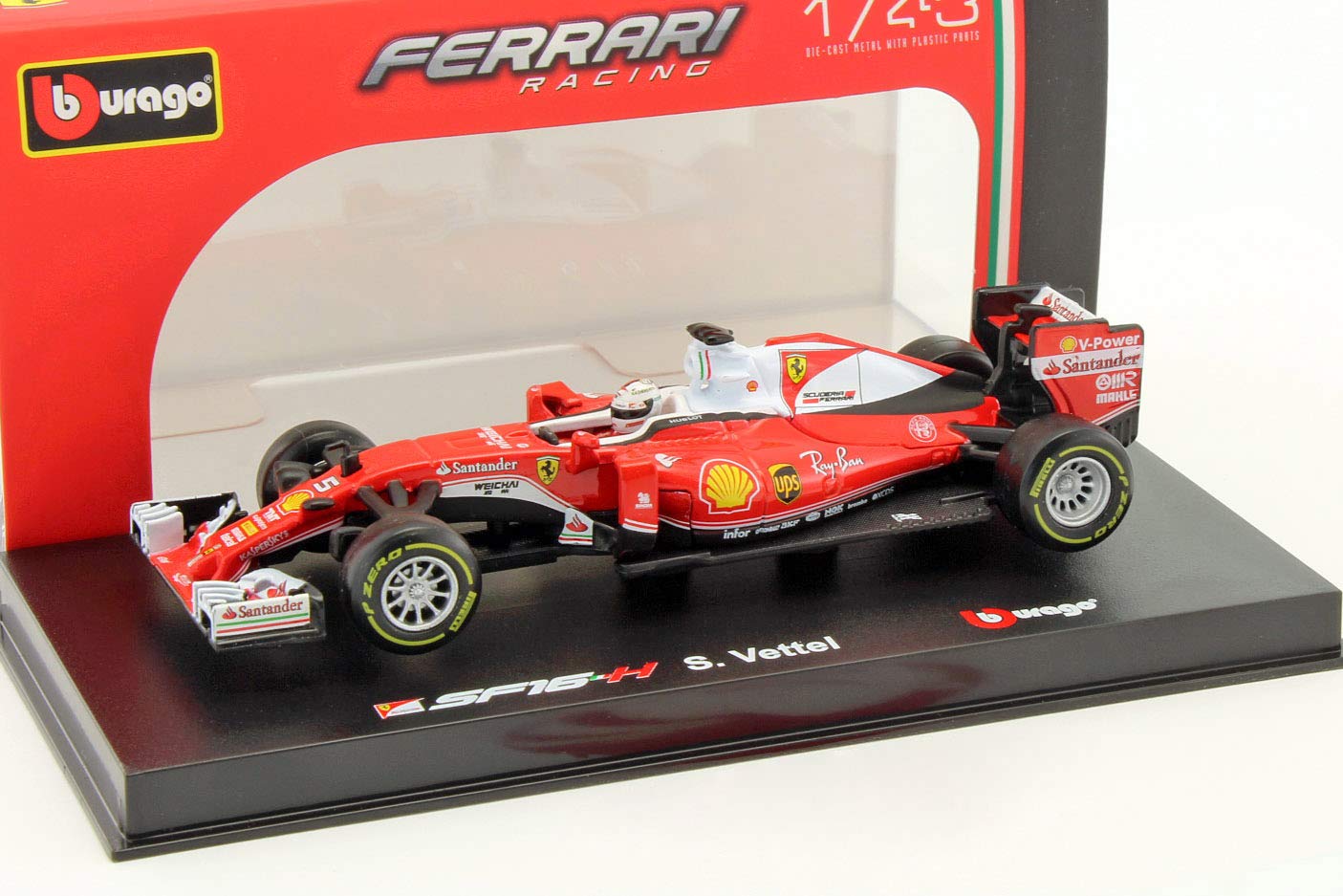 Bburago Ferrari Sf16 H Vettel 2016 – 988 # 5 – Special Edition – 1/43 Scale