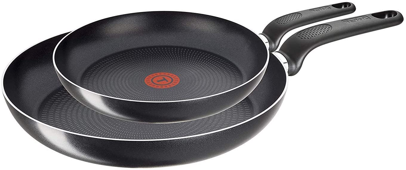 Tefal Only Cook B31490 Set of 2 Non-Stick Frying Pans, with Thermo-Spot, 20 / 28 cm
