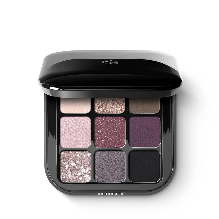 KIKO Milano Glamor Multi Finish Eyeshadow Palette 04 | Palette with 9 eyeshadows with various finishes