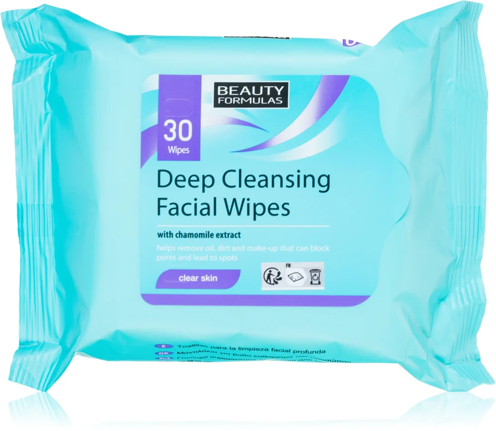 Beauty Formulas Clear Skin Deep Cleansing moist wipes for oily and problem skin