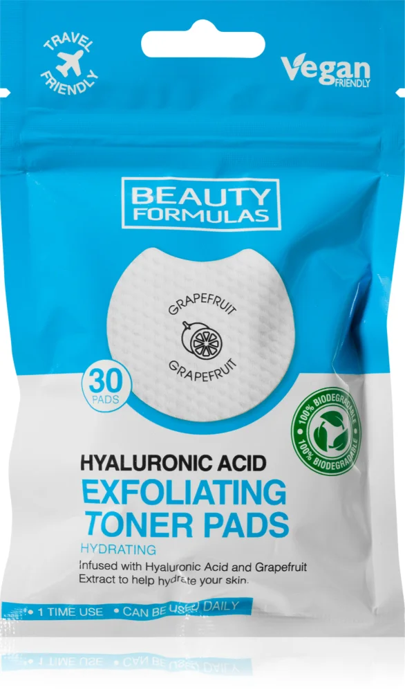 Beauty Formulas Hyaluronic Acid make-up removal pads with moisturizing effect