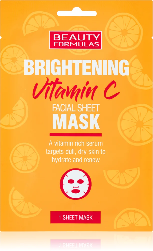 Beauty Formulas Vitamin C Brightening Sheet Mask with Vitamin C