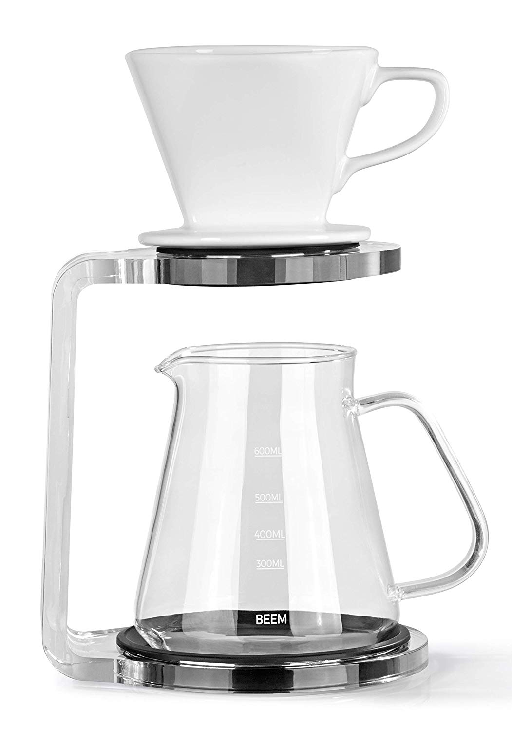 Beem Pour Over Coffee Maker Set – 5 Cups Classic Selection – Set Of 3 Dishw