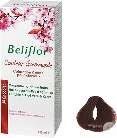 Beliflor Couleur Gourmande Cream Hair Color No. 34 Chocolat 1 Set