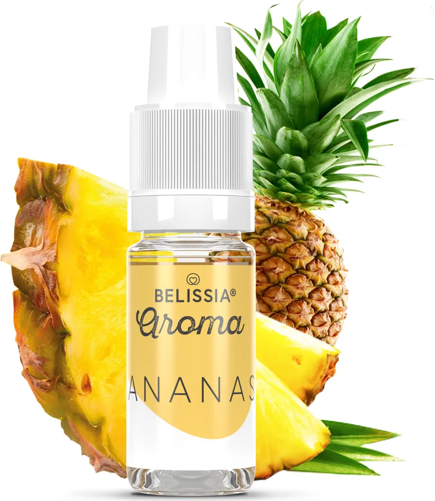 Belissia food flavoring pineapple - 10ml high-dose flavor - calorie-free, vegan - for food, drinks, shakes, quark, fog machines, diffusers and much more.