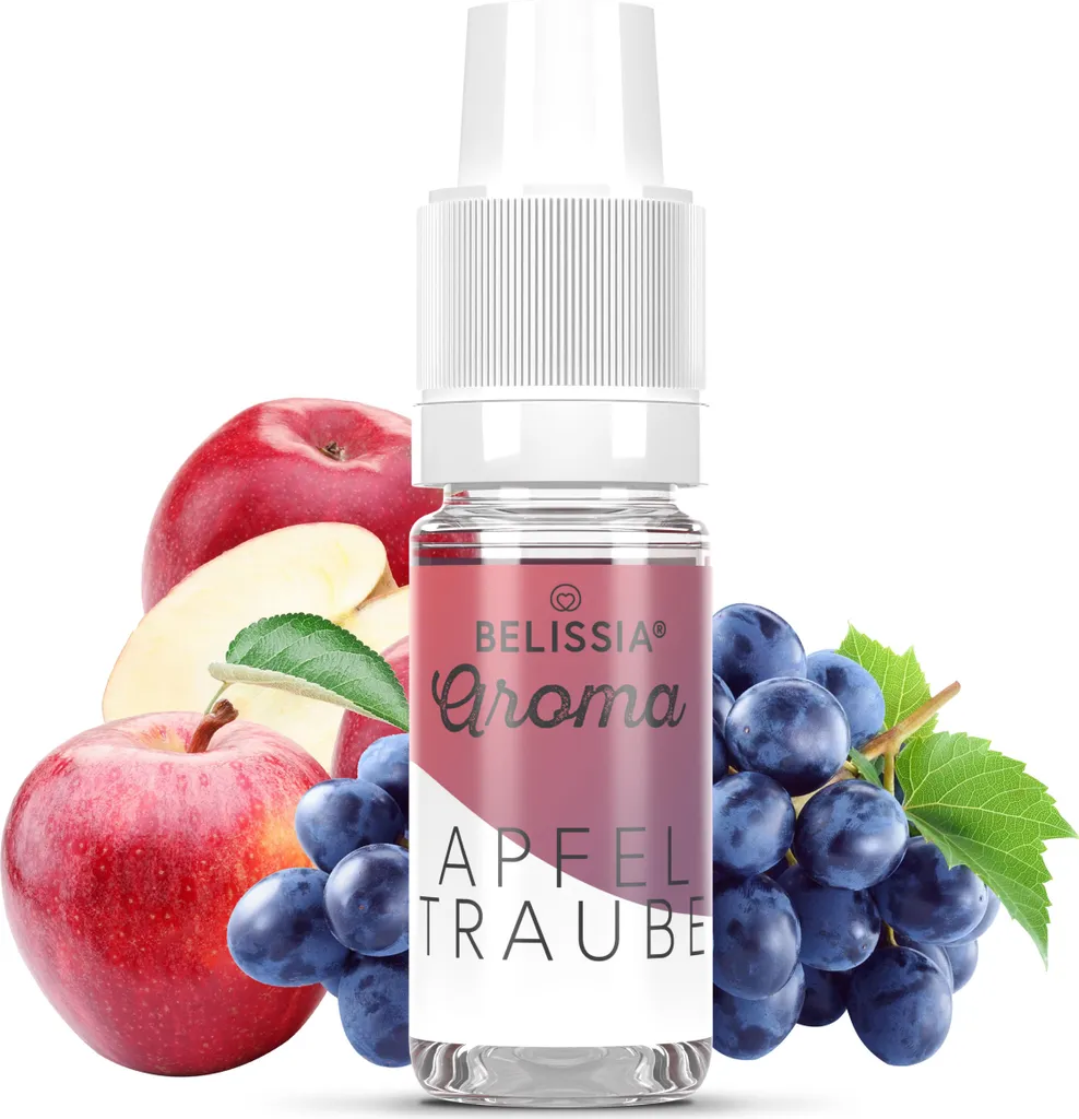Belissia food flavoring apple-grape - 10ml high-dose flavor - calorie-free, vegan - for food, drinks, shakes, quark, fog machines and much more.
