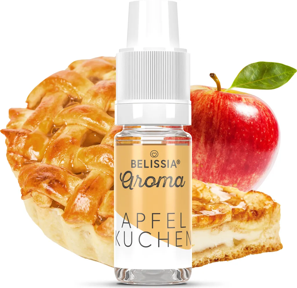 Belissia food flavor apple pie - 10ml high-dose flavor - calorie-free, vegan - for food, drinks, shakes, quark, fog machine, diffuser, room fragrance and much more.