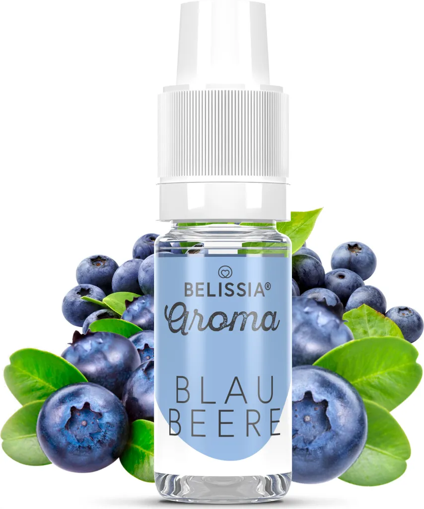 Belissia food flavoring blueberry - 10ml high-dose flavor - calorie-free, vegan - for food, drinks, shakes, quark, fog machines and much more.