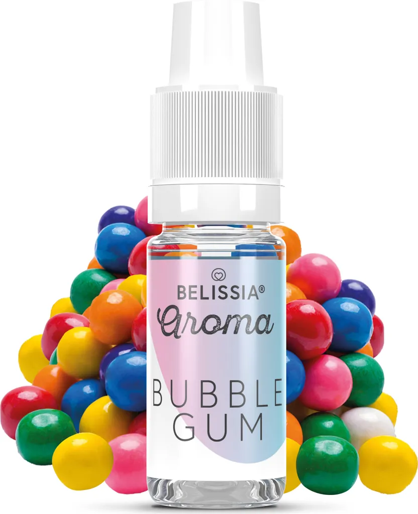 Belissia Food Flavoring Bubblegum - 10ml High-dose flavor - Calorie-free, Vegan - For food, drinks, shakes, quark, fog machines and much more.
