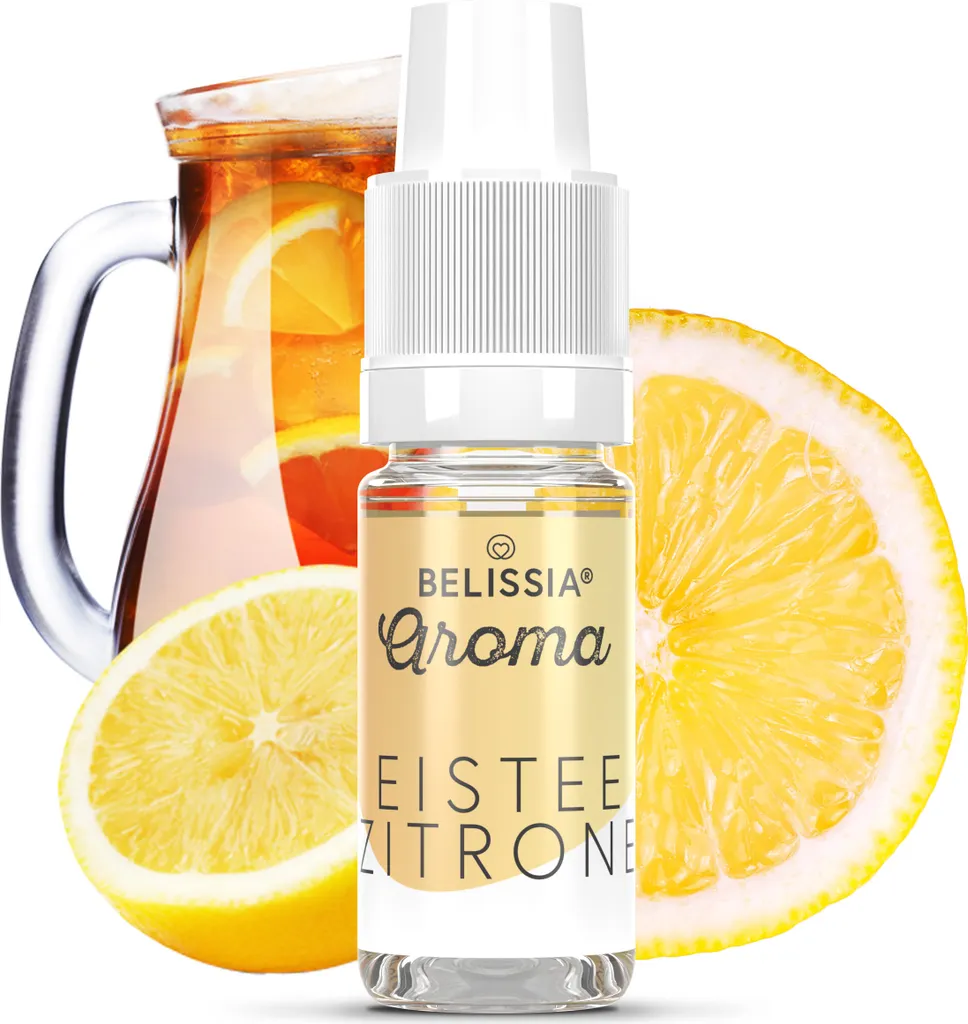 Belissia food flavoring iced tea lemon - 10ml high-dose flavor - calorie-free, vegan - for food, drinks, shakes, quark, fog machines and much more.