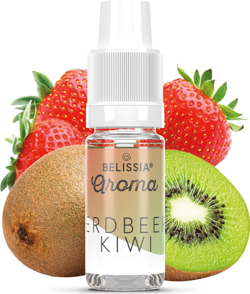 Belissia food flavoring strawberry-kiwi - 10ml high-dose flavor - calorie-free, vegan - for food, drinks, shakes, quark, fog machines and much more.