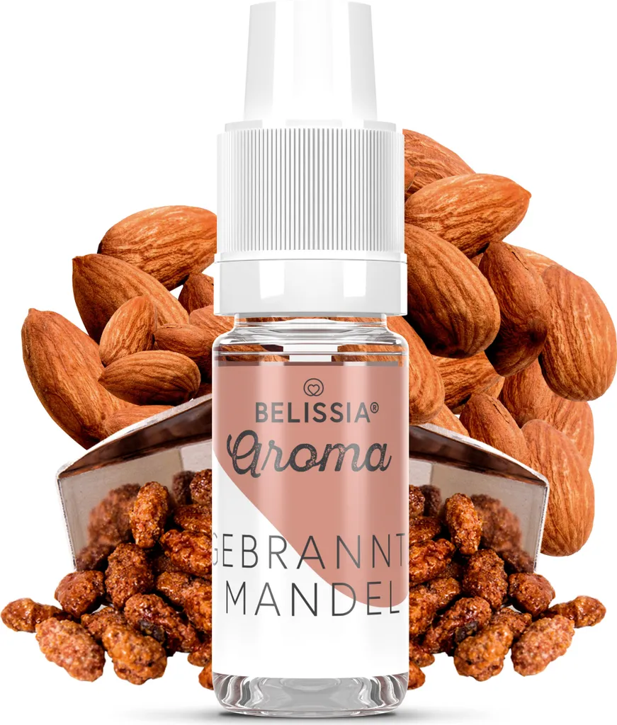 Belissia Food Flavoring Roasted Almonds - 10ml High-Dose Flavor - Calorie-Free, Vegan - For Food, Drinks, Shakes, Quark, Fog Machines, and Much More