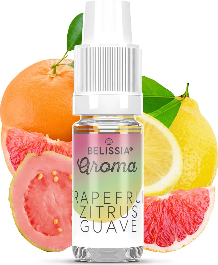 Belissia food flavoring grapefruit-citrus-guava - 10ml high-dose flavor - calorie-free, vegan - for food, drinks, shakes, quark and much more.