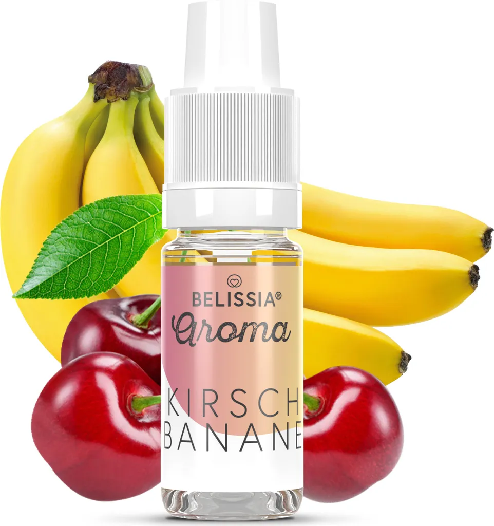 Belissia food flavoring cherry-banana - 10ml high-dose flavor - calorie-free, vegan - for food, drinks, shakes, quark, fog machines and much more.