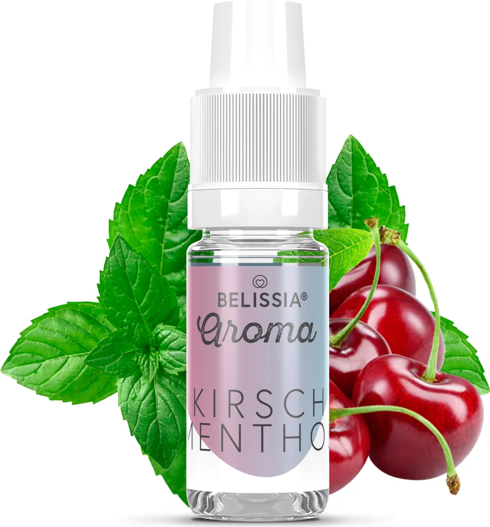 Belissia food flavoring cherry menthol - 10ml high-dose flavor - calorie-free, vegan - for food, drinks, shakes, quark, fog machines and much more.