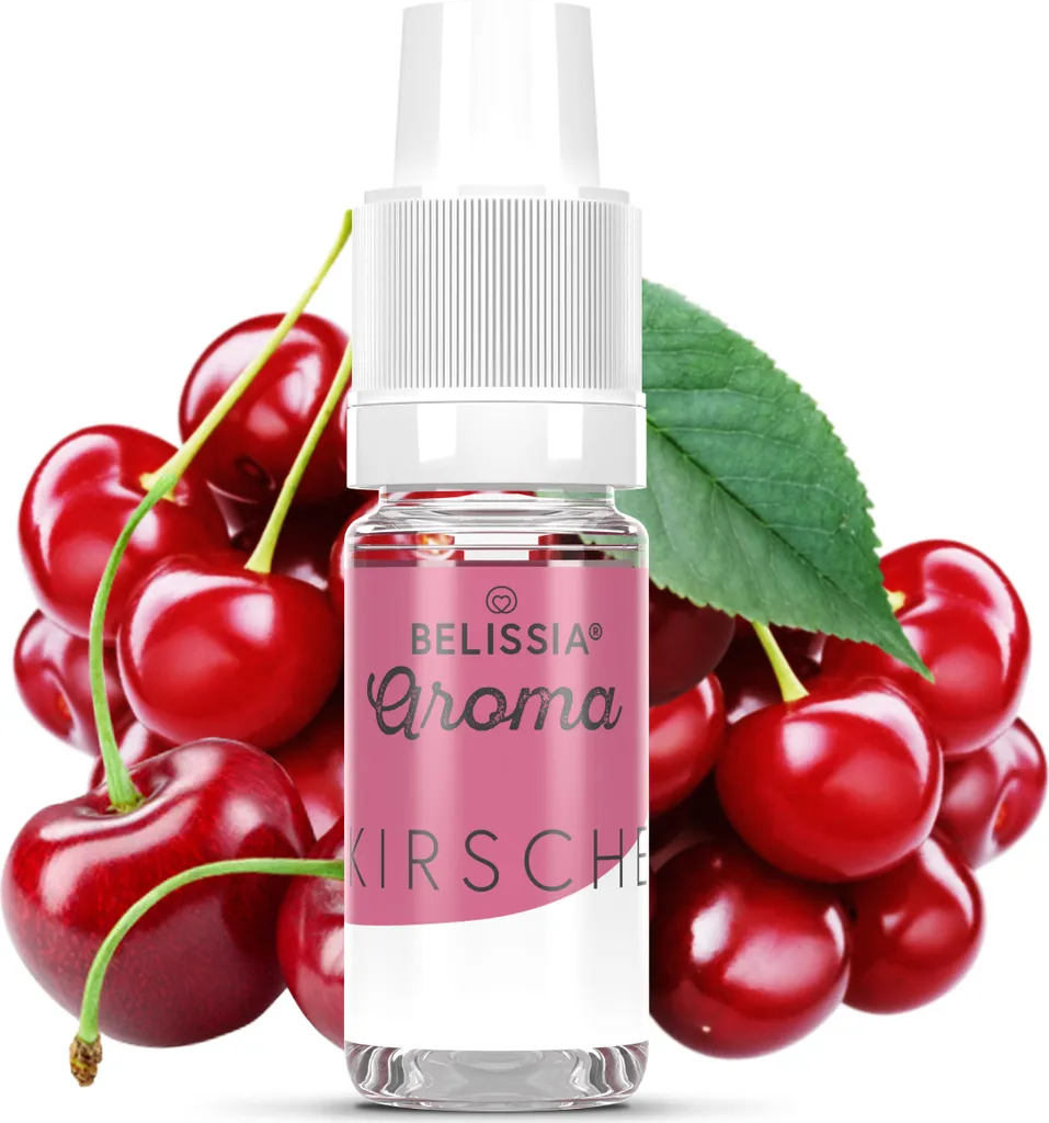 Belissia Food Flavoring Cherry - 10ml High-Dose Flavoring - Calorie-Free, Vegan - For Food, Drinks, Shakes, Quark, Fog Machines, Diffusers, and Much More