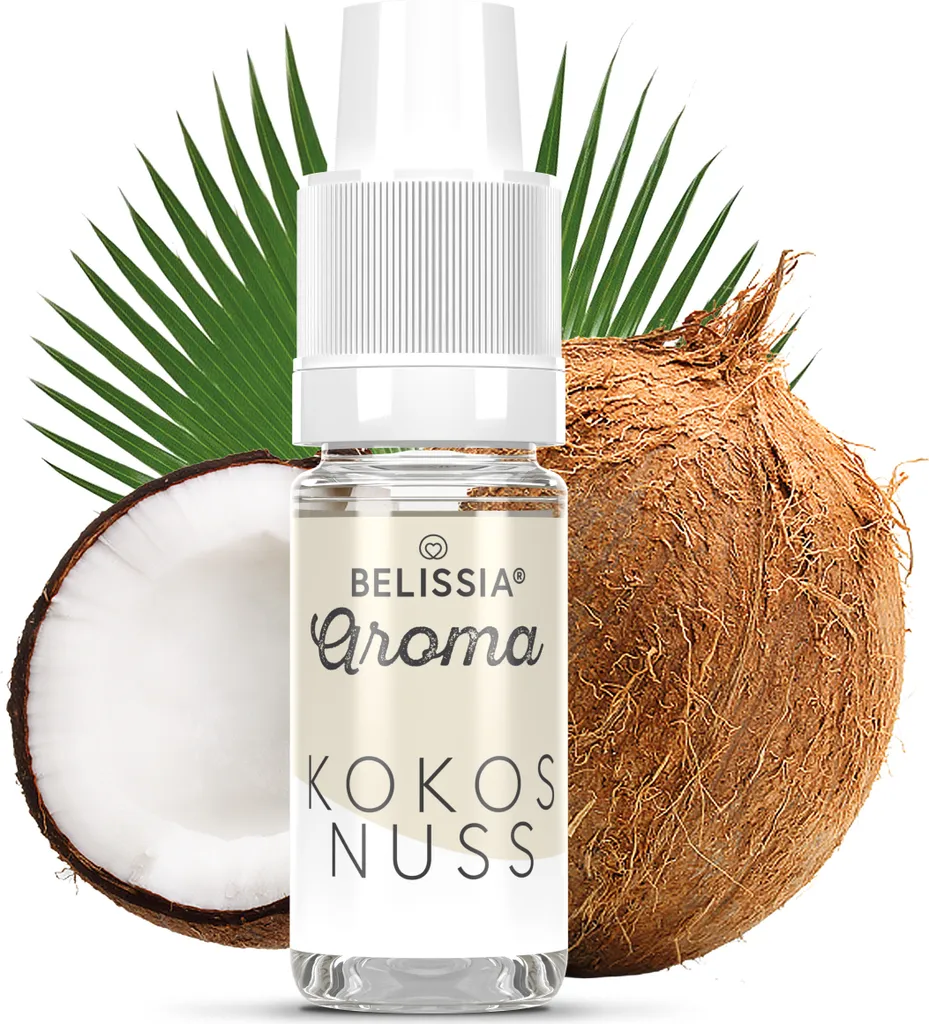 Belissia Food Flavoring Coconut - 10ml High-Dose Flavoring - Calorie-Free, Vegan - For Food, Drinks, Shakes, Quark, Diffusers, Room Fragrance and much more.