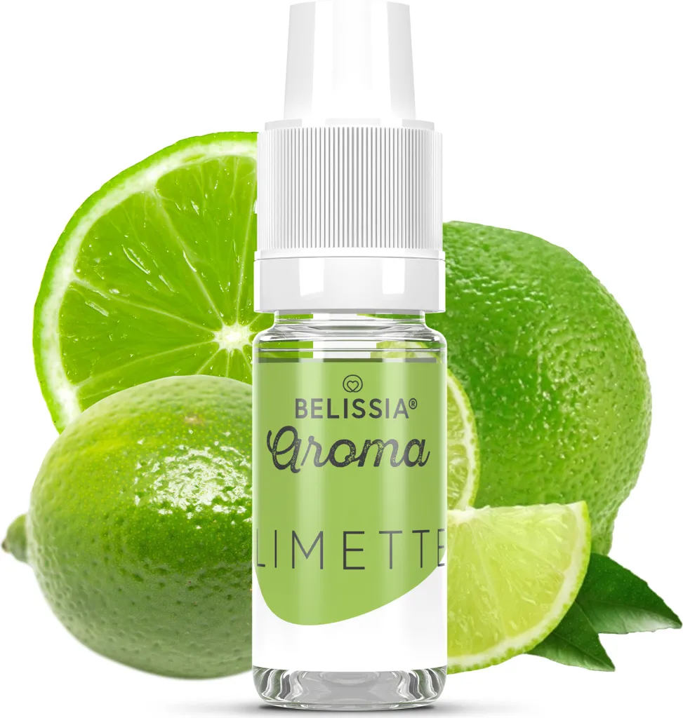 Belissia Food Flavoring Lime - 10ml High-dose flavor - Calorie-free, Vegan - For food, drinks, shakes, quark, diffusers, room fragrance and much more.