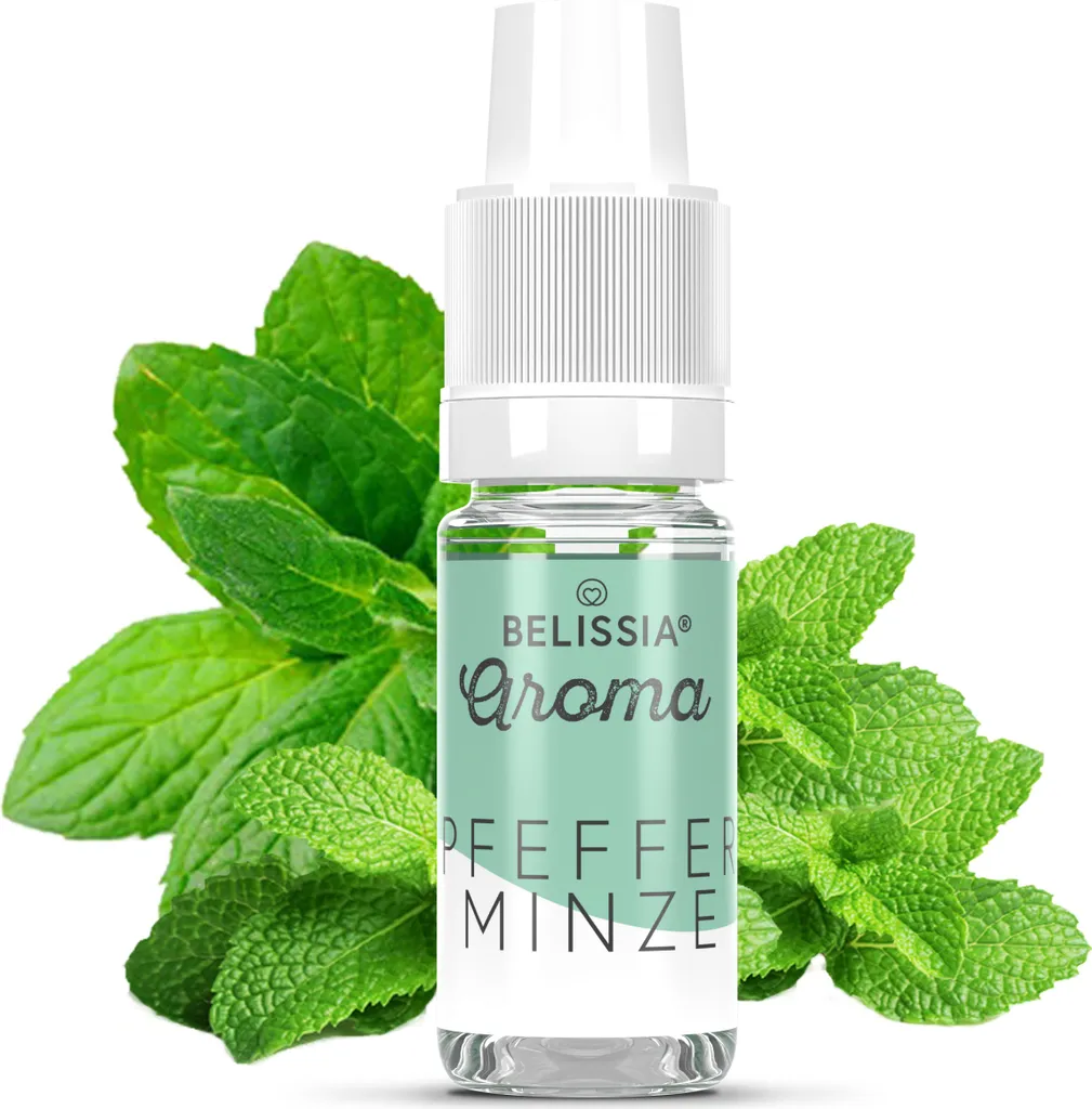 Belissia food flavoring peppermint - 10ml high-dose flavor - calorie-free, vegan - for food, drinks, shakes, quark, fog machines, and much more.
