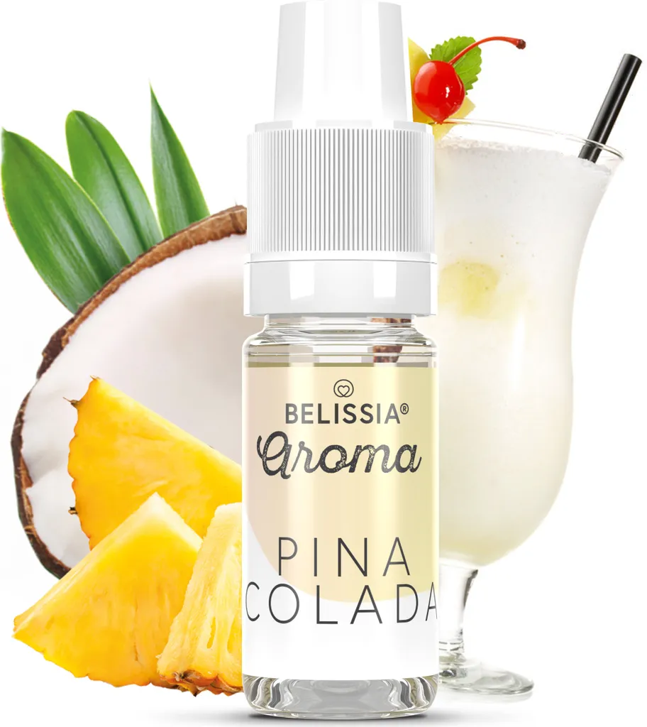 Belissia food flavor Pina Colada - 10ml high-dose flavor - calorie-free, vegan - for food, drinks, shakes, quark, fog machines and much more.
