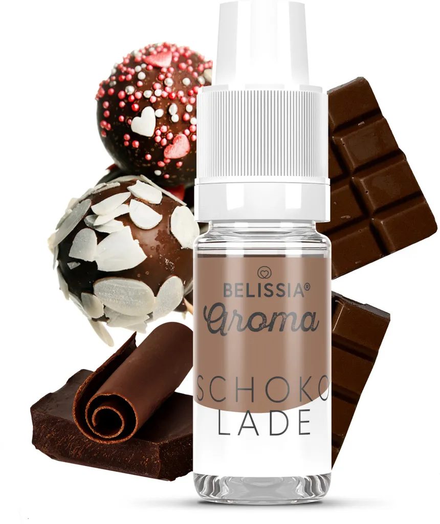 Belissia Food Flavoring Chocolate - 10ml High-dose flavor - Calorie-free, Vegan - For food, drinks, shakes, quark, fog machines and much more.