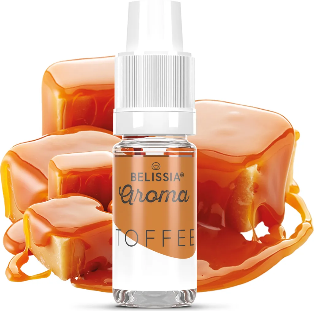 Belissia food flavoring toffee - 10ml high-dose flavor - calorie-free, vegan - for food, drinks, shakes, quark, fog machine, diffuser and much more.
