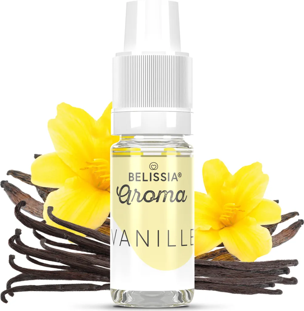 Belissia Vanilla Food Flavoring - 10ml High-Dose Flavoring - Calorie-Free, Vegan - For Food, Drinks, Shakes, Quark, Fog Machines, Diffusers, and Much More
